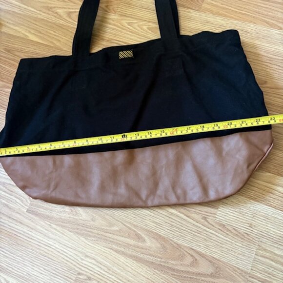 Billy Reid & Shindig Large Tote Canvas Bag Black - Picture 6 of 7